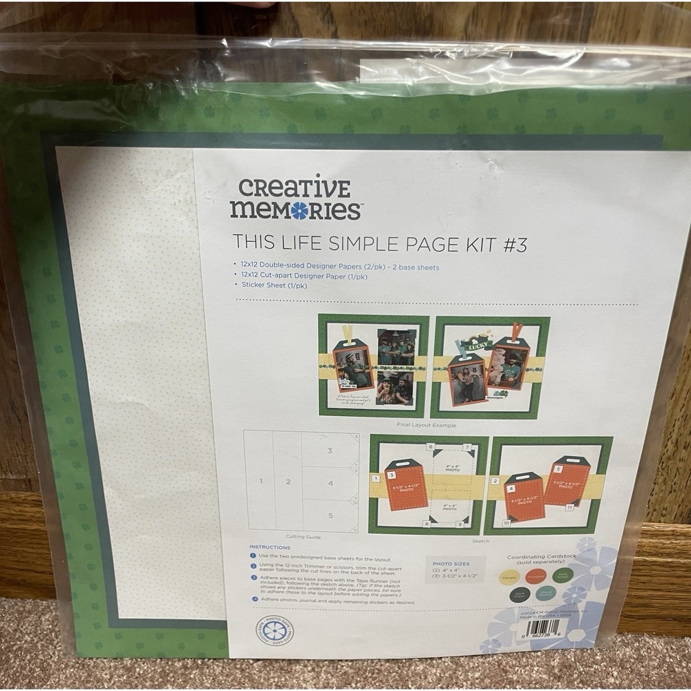 Creative Memories This Life Simple Page Kit #3 St Patty's  Day Pg‎ Layout 2024